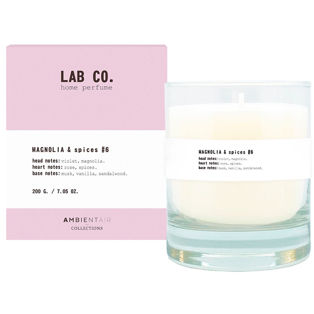 Свеча ароматическая Lab Co, Magnolia&Spices, 40 ч