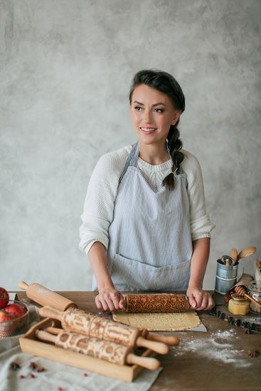 Скалка с узором Морозные узоры