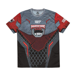 TSH-10570 Футболка HARDCORE MMA красно-чёрная