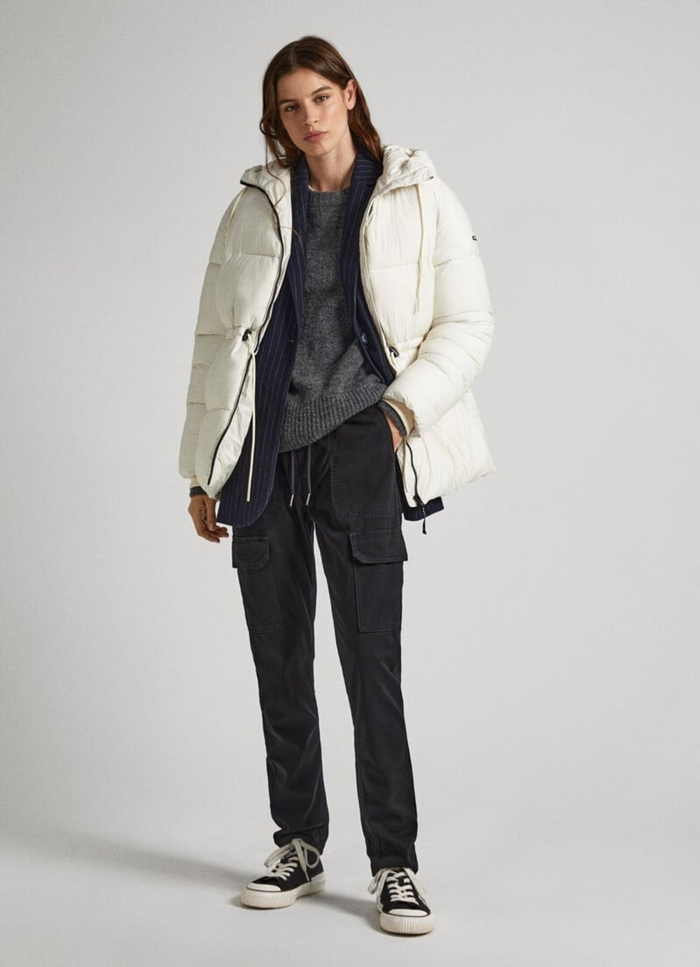 Куртка утепленная женская PEPE JEANS HOODED PUFFER JACKET