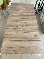 Стол разд пластик Миллер бабочка К-т ног №5 черный Царг.пояс 930 черный Ст-ца дуб кера (черн)