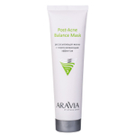Aravia Professional Рассасывающая маска для лица с поросуживающим эффектом для жирной и проблемной кожи Post-Acne Balance Mask, 100 мл