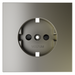 Накладка для розетки с заземлением и защитными шторками, S70 (шелк)