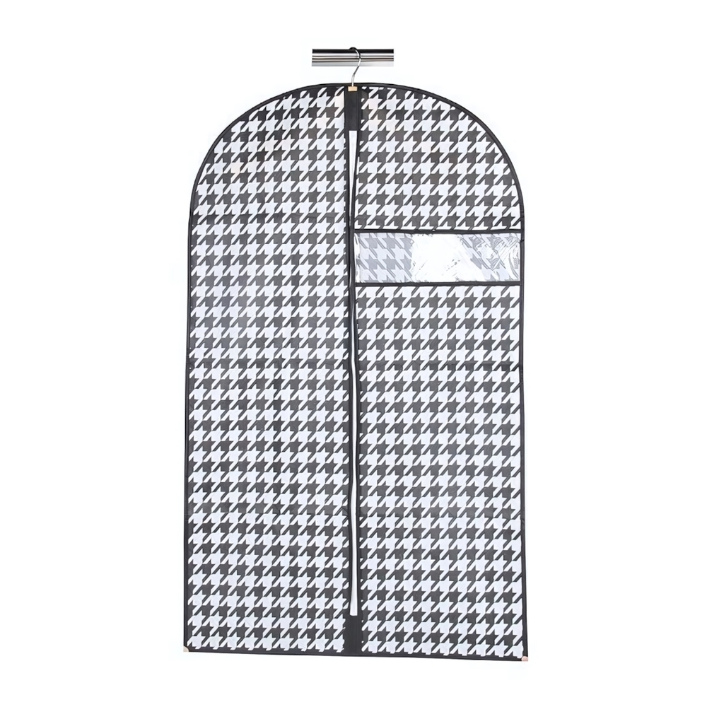 Чехол для одежды "Пепита", Д1000 Ш600, черно-белый