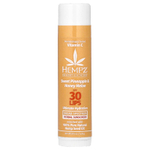 Hempz, Травяное солнцезащитное средство для губ, SPF 30, сладкий ананас и медовая дыня, 4,25 г (0,15 унции)