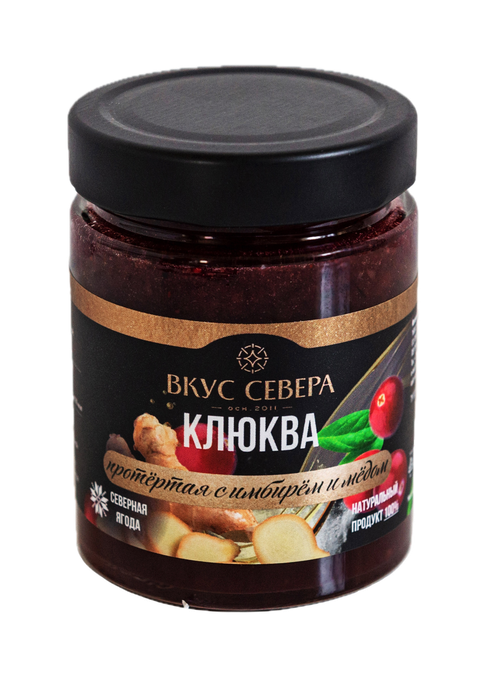 Клюква протертая с имбирем и медом 300 г