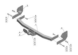 Фаркоп Avtos на MITSUBISHI PAJERO SPORT (2008-2015, 2015-)(паспорт и сертификат в комплекте)(без электрики)MI 20