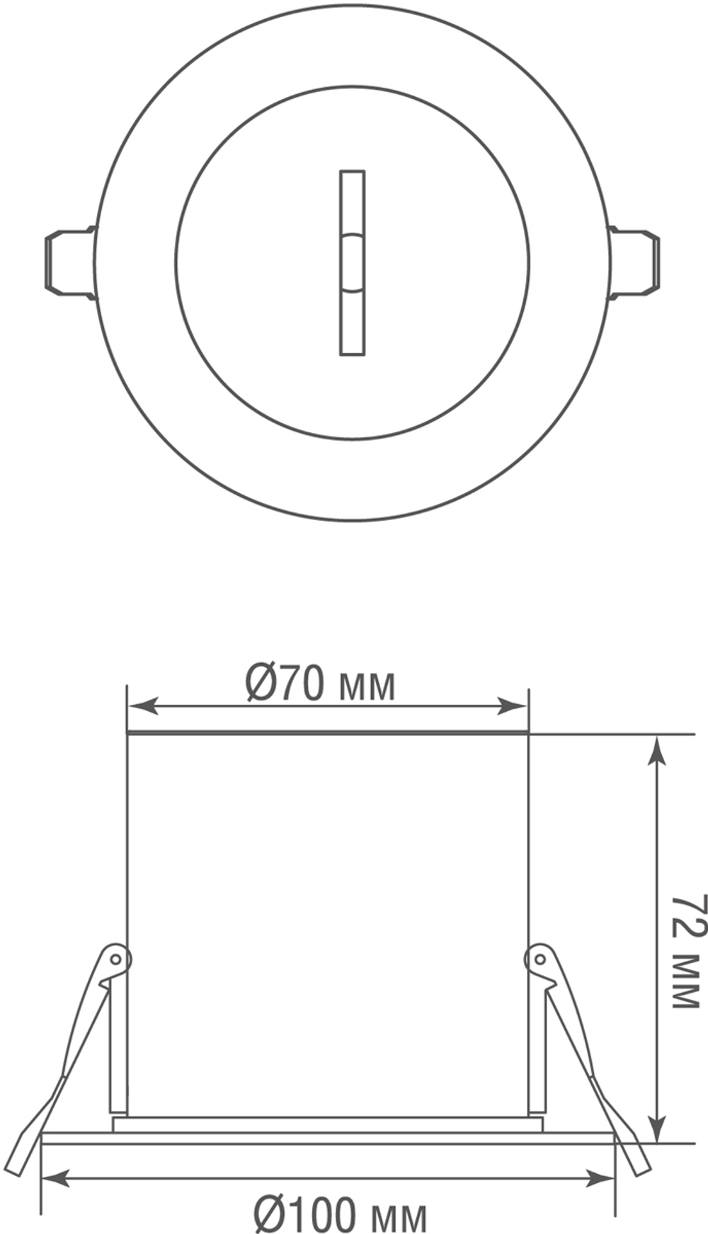 Встраиваемое в потолок основание для блока питания Sling System,  D100xH72 мм,  черный