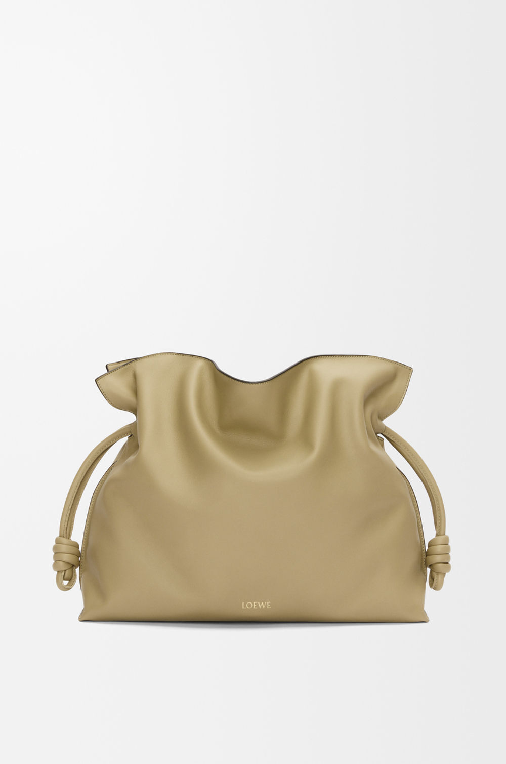Loewe Большая сумка-клатч Flamenco из телячьей кожи наппа, зеленый