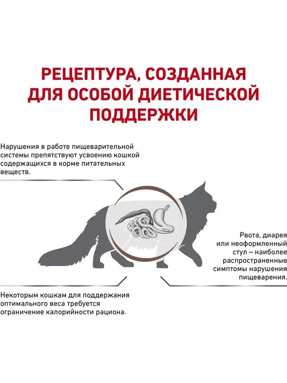Royal Canin Gastro Intestinal Moderate calorie Сухой корм для кошек для лечения заболеваний ЖКТ при избыточном весе,350г