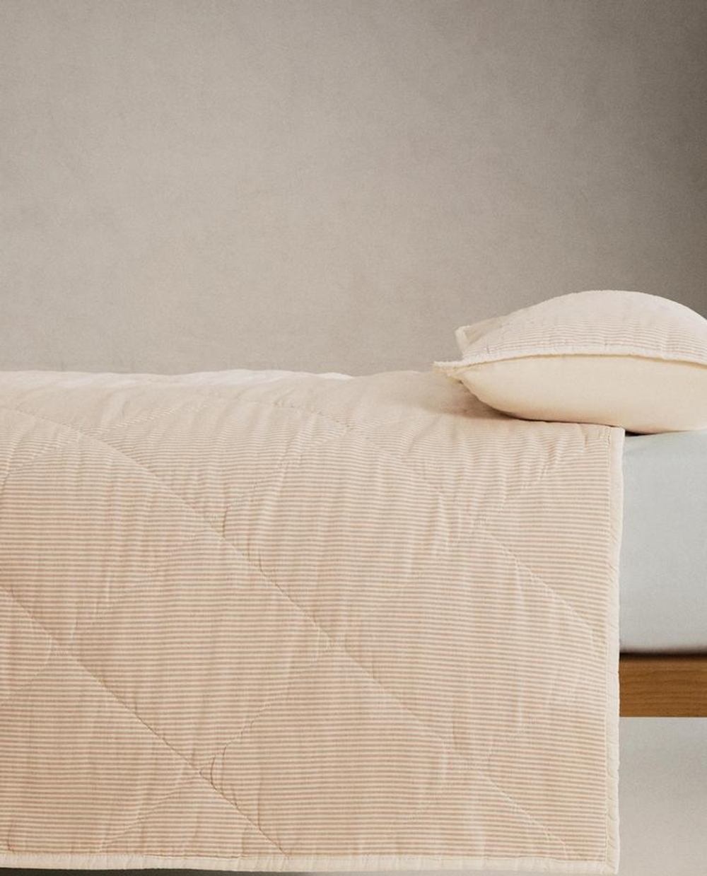 ZARA HOME ДЕТСКОЕ ОДЕЯЛО В ПОЛОСКУ, КОРИЧНЕВЫЙ