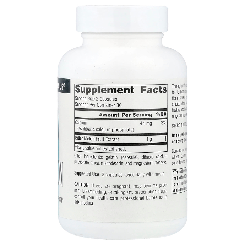 Source Naturals, Китайская горькая тыква, 60 капсул