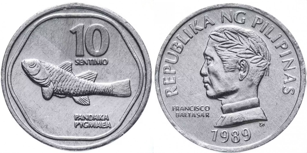 Филиппины 10 сентимо, 1983 - 1994 Франсиско Балагтас XF