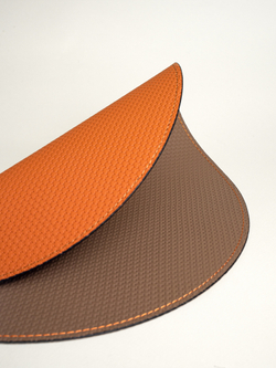 Салфетка для сервировки круглая Оранжевый/Коричневый