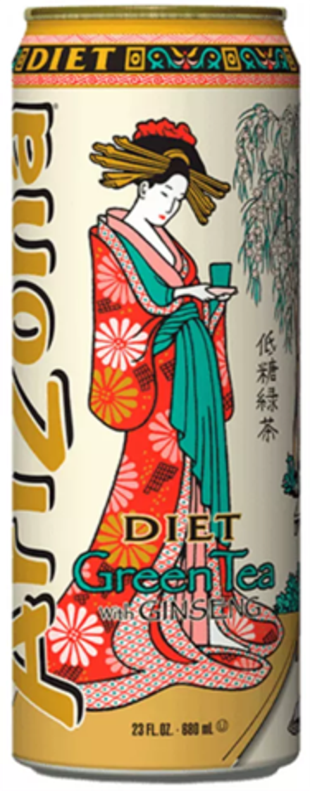 Чай Холодный Зеленый со Вкусом Женьшеня и Меда Arizona Green Tea with Ginseng Diet 0.65 - банка