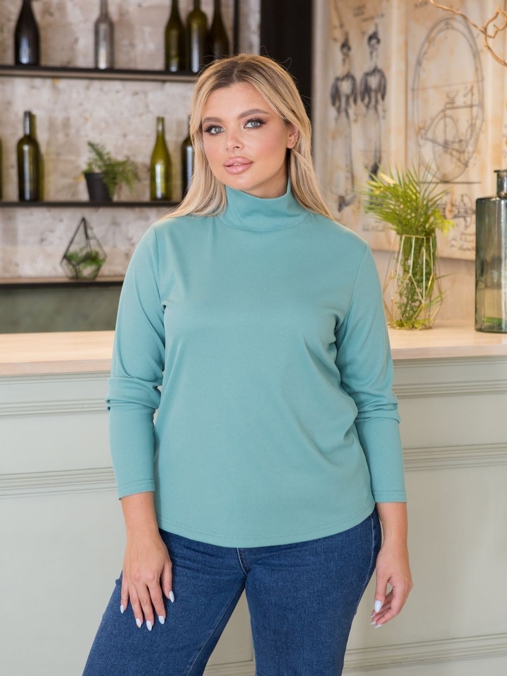 Водолазка 1209 мятный Novita (Акция)