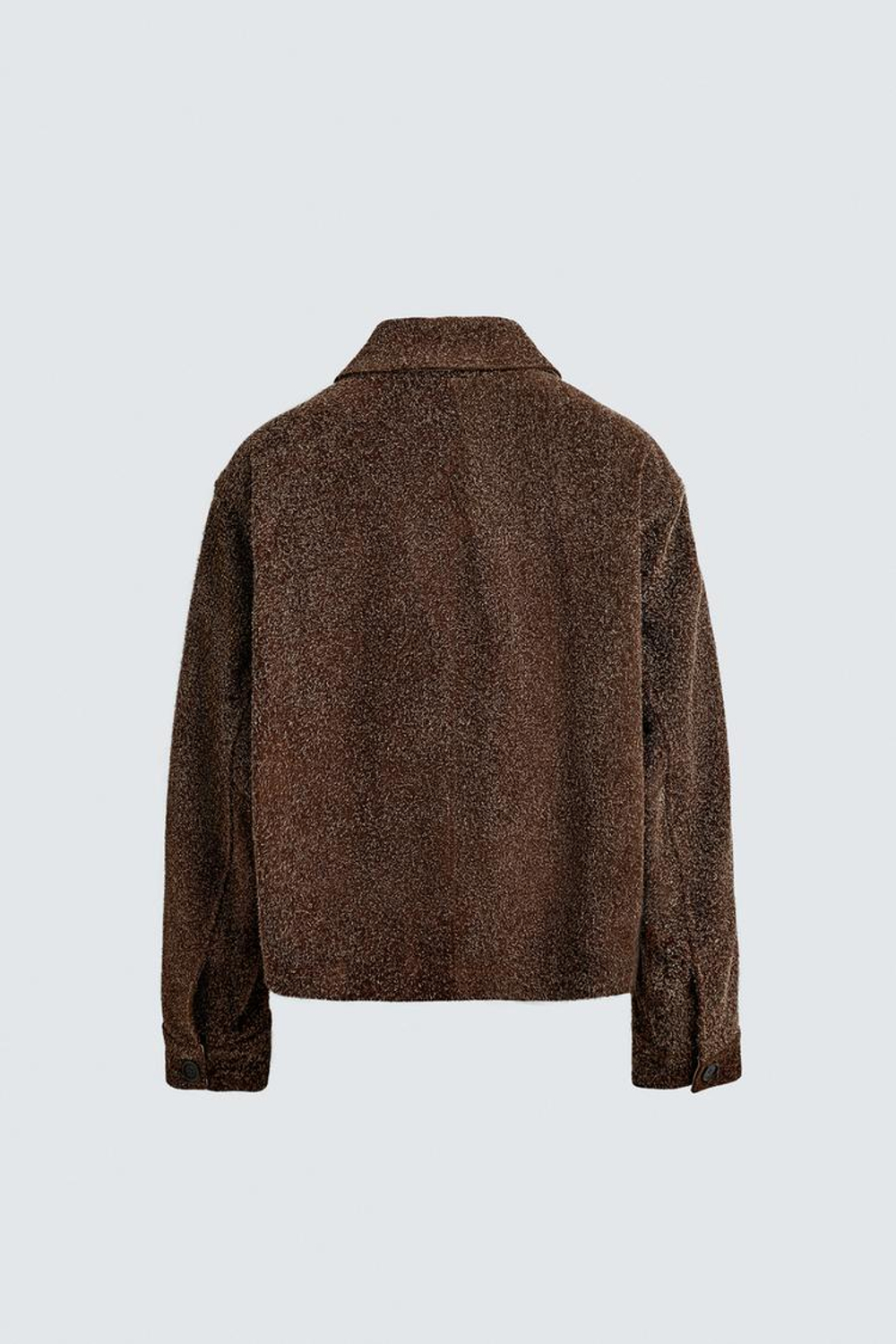 ZARA КУРТКА ИЗ ЩЕТИСТОЙ ЗАМШИ, ТЕРРАКОТОВЫЙ