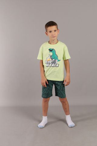 CWKB 50230-36K Пижама для мальчика (футболка, шорты),лайм