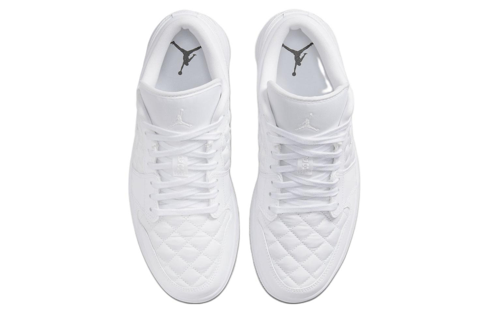 Air Jordan 1 Low Triple White Quilted Women"s