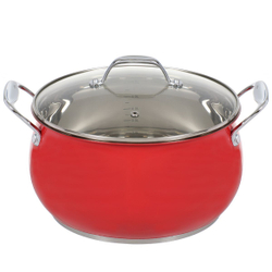 Кастрюля нерж, 5.4 л, с крыш, Daniks, Валетта, QS-2-24/GS-01616-24CA, индукц
