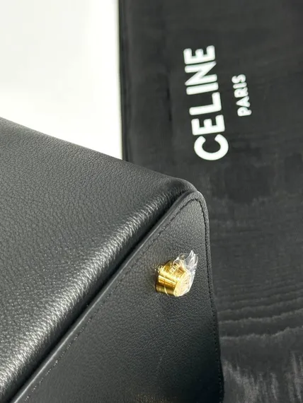 Сумки CELINE CONTI из натуральной телячьей кожи черный