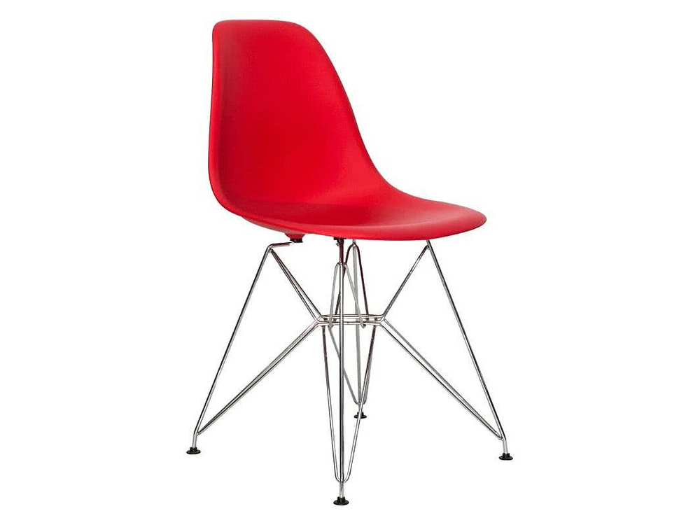 Стул  Tuscany в стиле Eames красный /хром