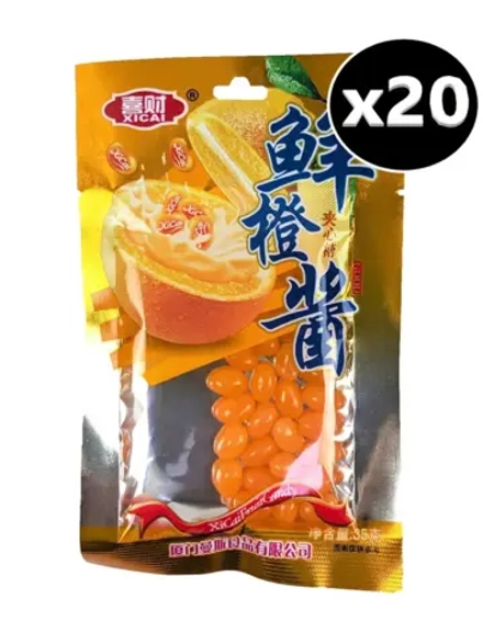 Жевательные драже бобы со вкусом Апельсина 35 г * 20 шт