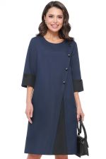 Платье темно-синее с черной вставкой DStrend (Акция)