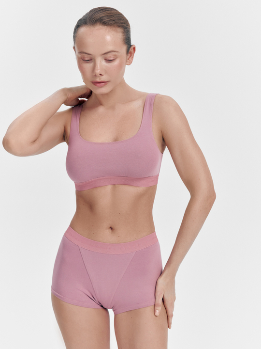 Трусы боксеры Basic Cotton (пыльная роза)