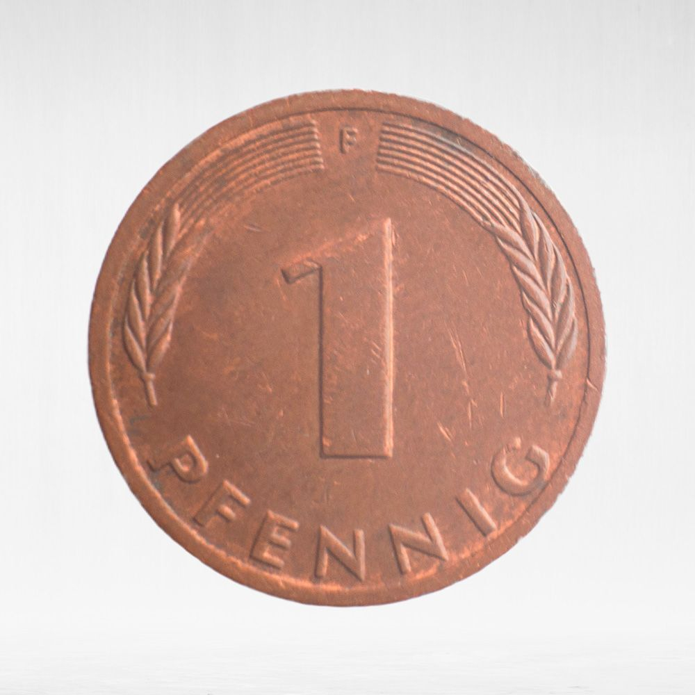 Germany, 1 Pfennig, 1988, (Stuttgart Mint - "F"), VF