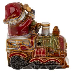 GAEM Набор из 2шт: Фигурка декор c подсветкой "Дед Мороз на поезде" (LR44x6), L26 W9 H15,5 см