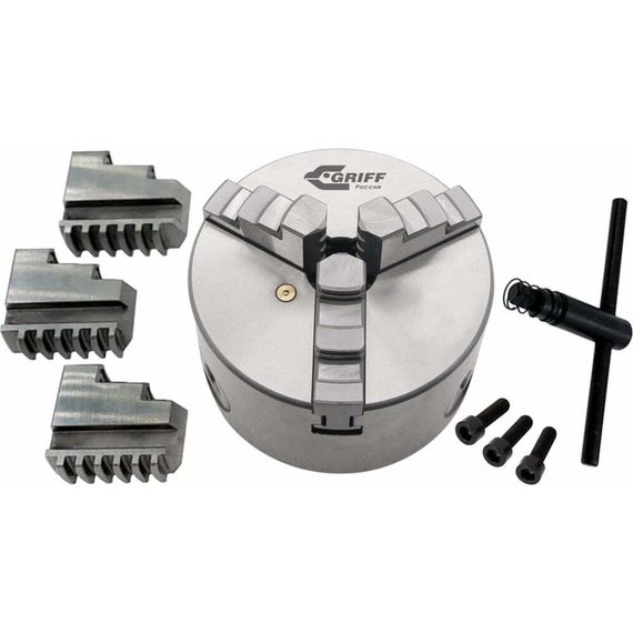 Патрон токарный 3-х кулачковый 160 мм 7100-0005П К11-160 GRIFF b208064