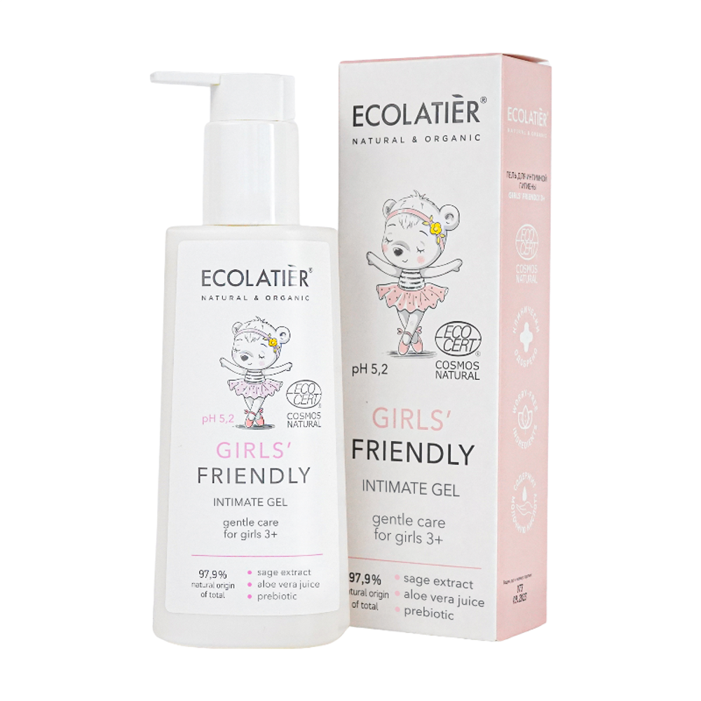 Гель для интимной гигиены Girls' Friendly 3+ (ph5.2) 250мл (ECOLATIER)