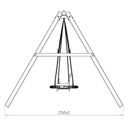 Деревянные качели с качелями гнездо 60 см и качелями со спинкой