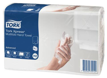 Полотенце бум. 2 сл. TORK ADVANCED H2 Z-сл. 21,3х23,4 190 л. белый
