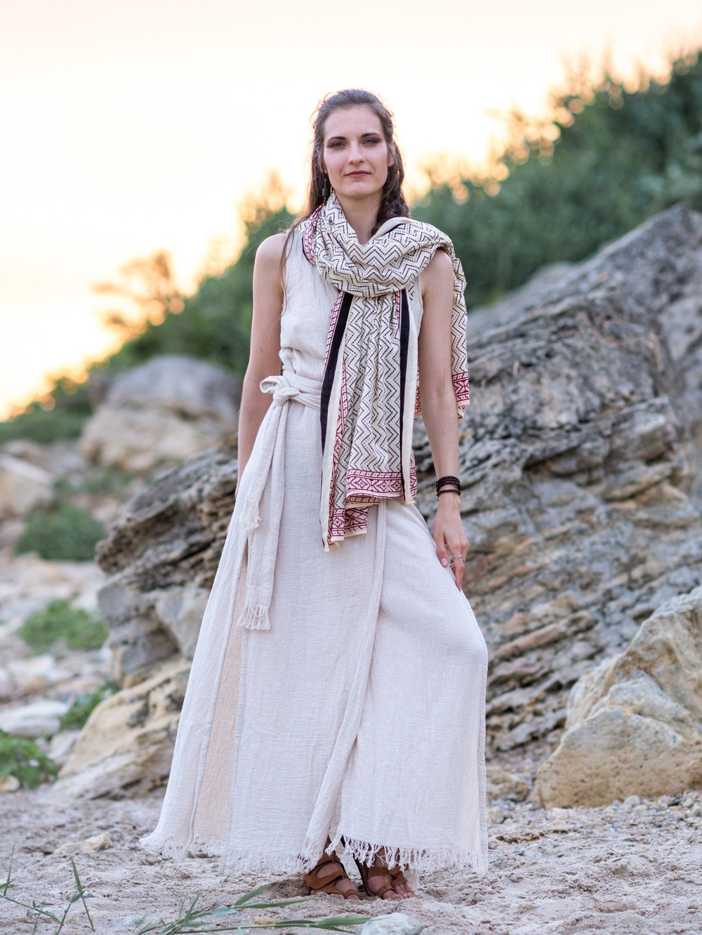 Легкий шарф-платок