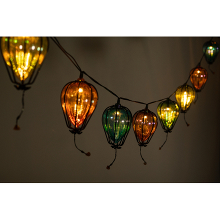 Садовая гирлянда ЭРА ERASF23-21 Воздушные шарики на солнечной батарее 3,8 м рабочая часть 1,8 метров 10 LED
