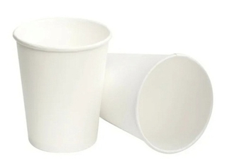 Стакан бум.180мл для горячих 1/10шт Белый