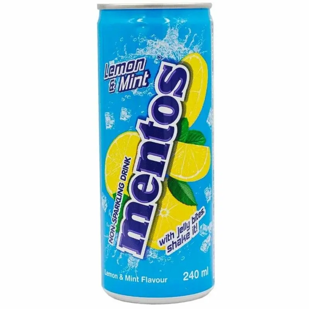 Негазированный напиток со вкусом лимона и мяты Lemon & Mint Mentos, Корея, 240 мл