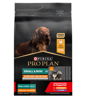 Про План Мелкие породы Курица 3кг (3 пауча в подарок)