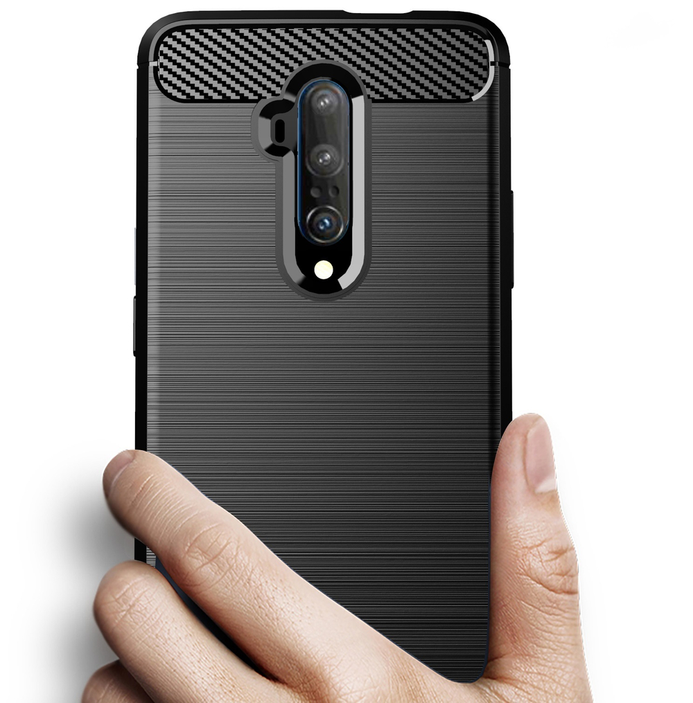 Чехол для OnePlus 7T Pro цвет Black (черный), серия Carbon от Caseport