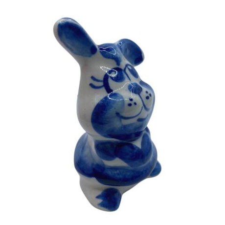 Фигурка Зайка в юбке гжель