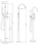 Смеситель напольный Groсenberg GB900 Никель