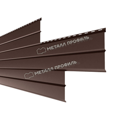 Сайдинг металлический L -Брус ХL Norman MP ПЭ- RALL 8017 Шоколадно-коричневый 0.5мм