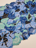 Кружево эластичное синий/голубой К636