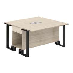 SP.0104.AR.AR.AN / Модуль центральный 1400х1400х750 / столешница:акация равелло, подстолье:акация равелло, металлокаркас:антрацит, лючок:серый