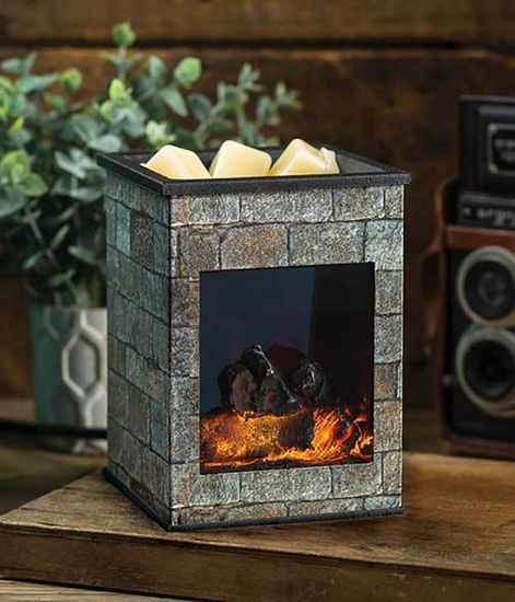 Аромасветильник настольный Камин стекло, Candle Warmers