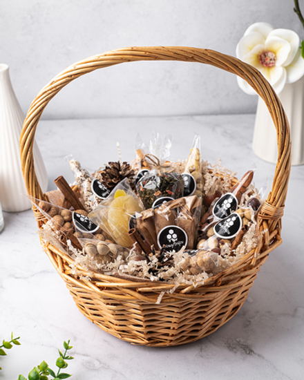 Подарочная корзина с орехами и сухофруктами, размер S