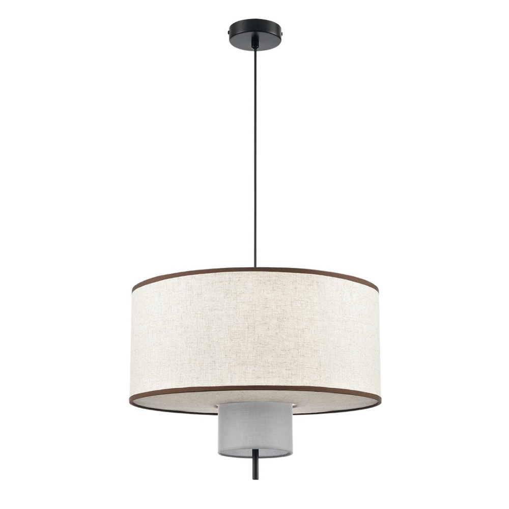 8282/4 MODERNI LN26 186 черный/бежевый/коричневый, металл/текстиль/стекло Светильник подвесной Е14 4*40W 220V SORENTO