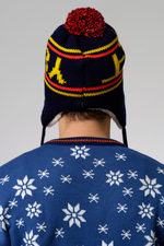 Шапка-ушанка трикотажная вязаная, 55-58